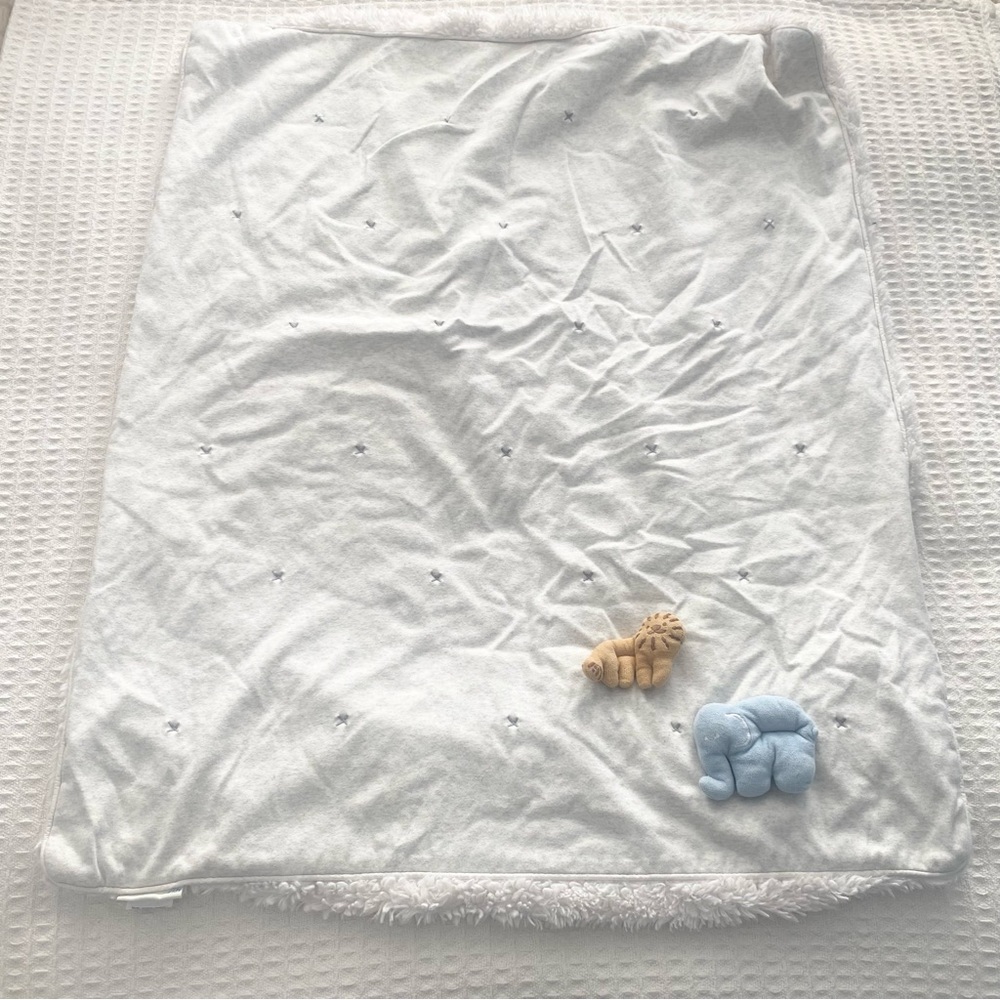Pottery Barn Kids baby blanket with 3D animals